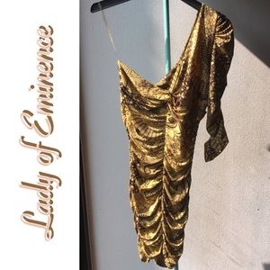 Exotic Asymmetrical One-Shoulder Print Dress